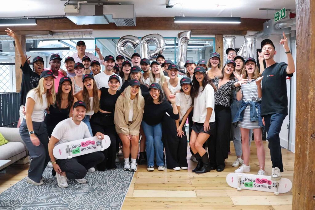 The Spin social media team in their London offices